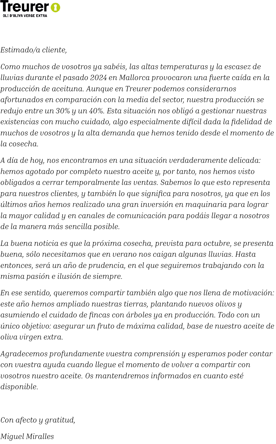 Carta de nuestro CEO 4 2504 TRE CartaClientes 1