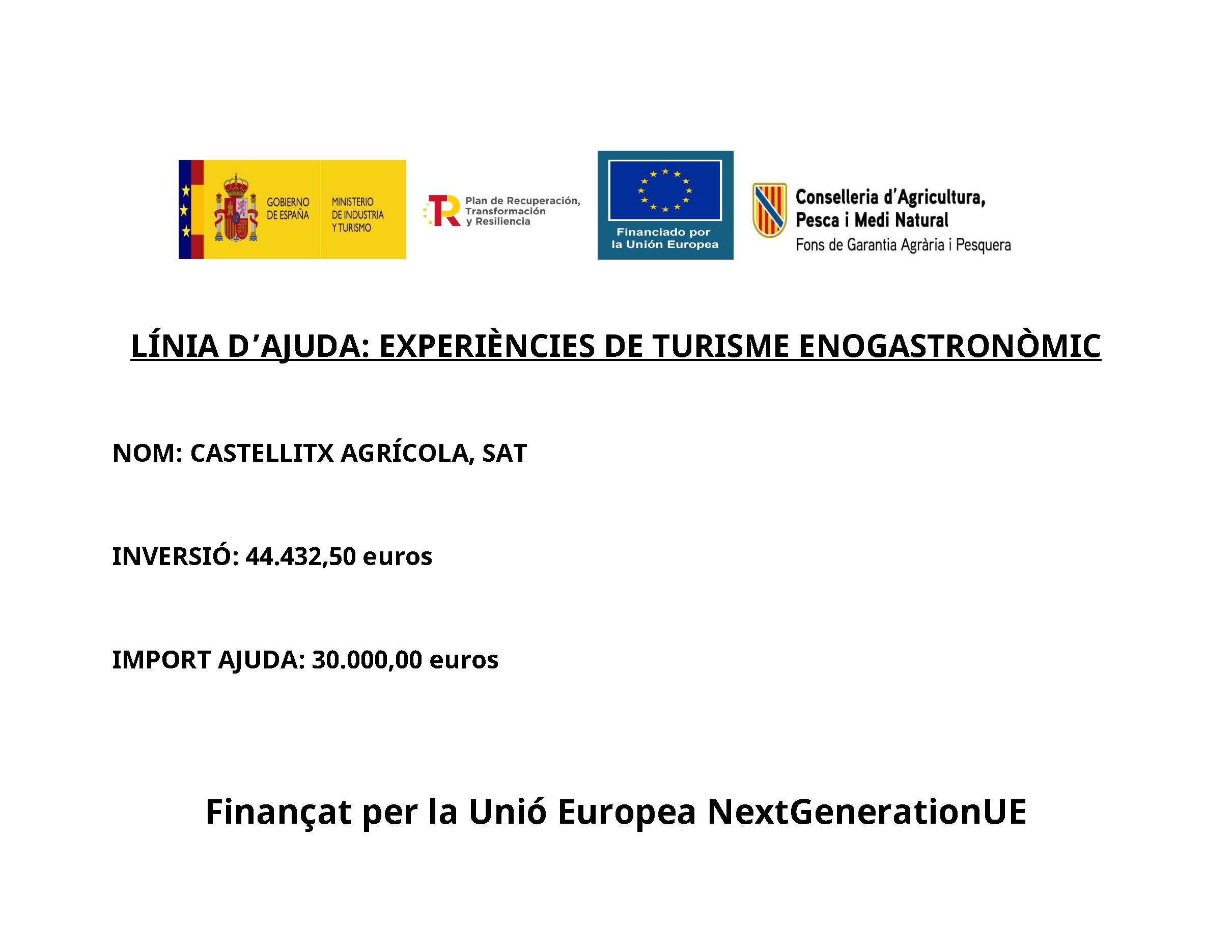 CARTELL TURISME ENOGASTRONOMIC