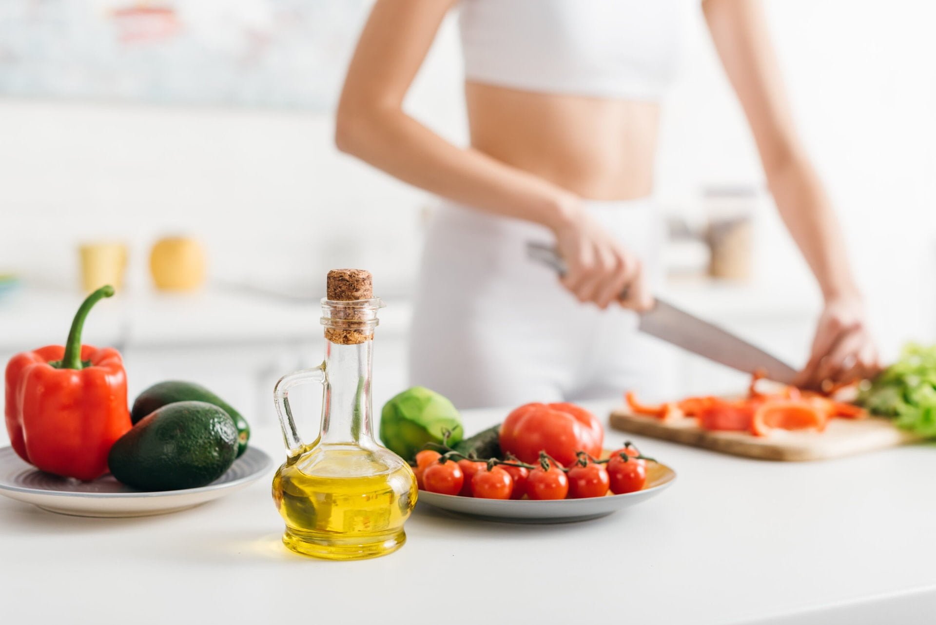 Athlete consuming extra virgin olive oil