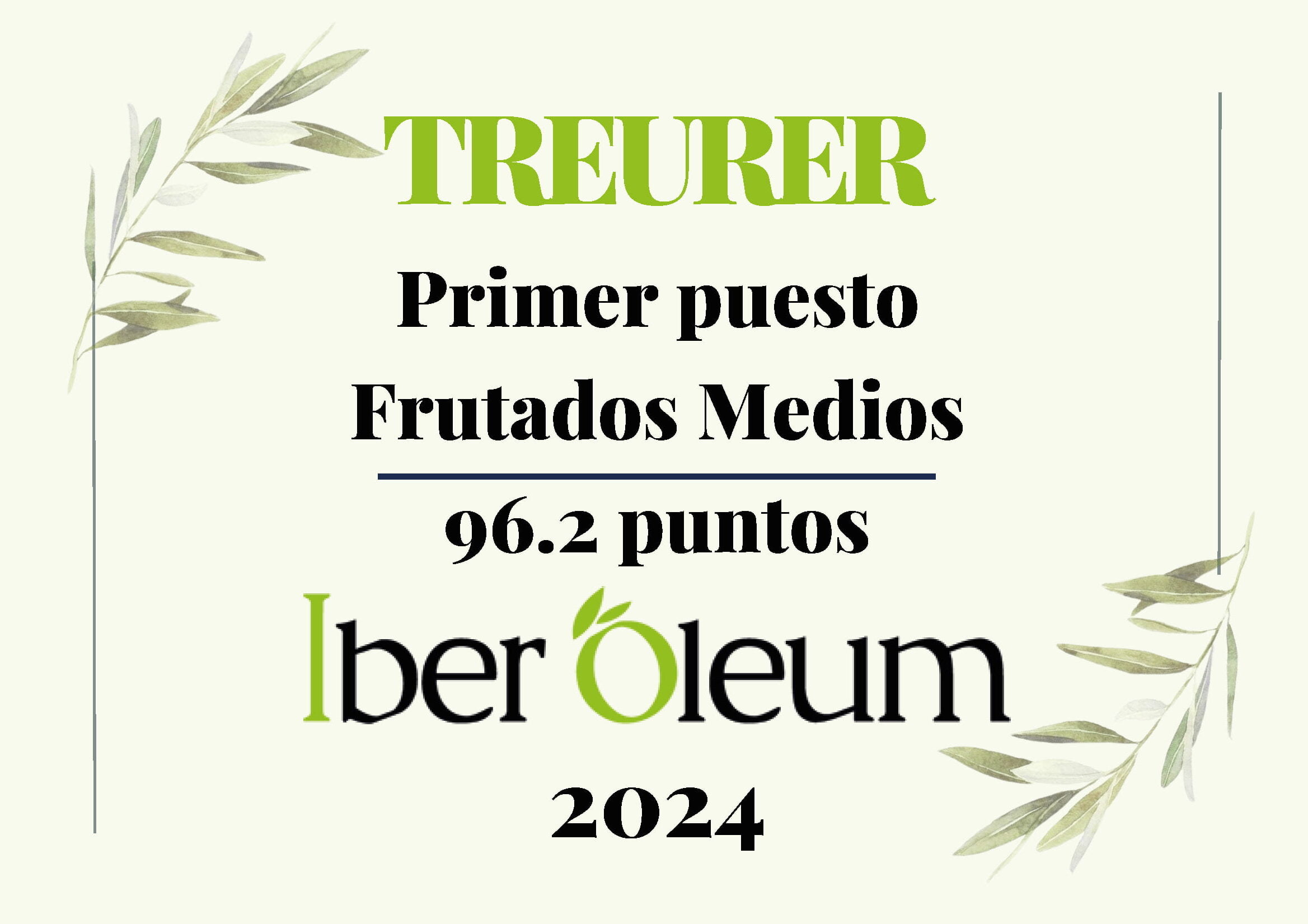 Premio Iberoleum 2024 Treurer - Primer puesto en frutados medios