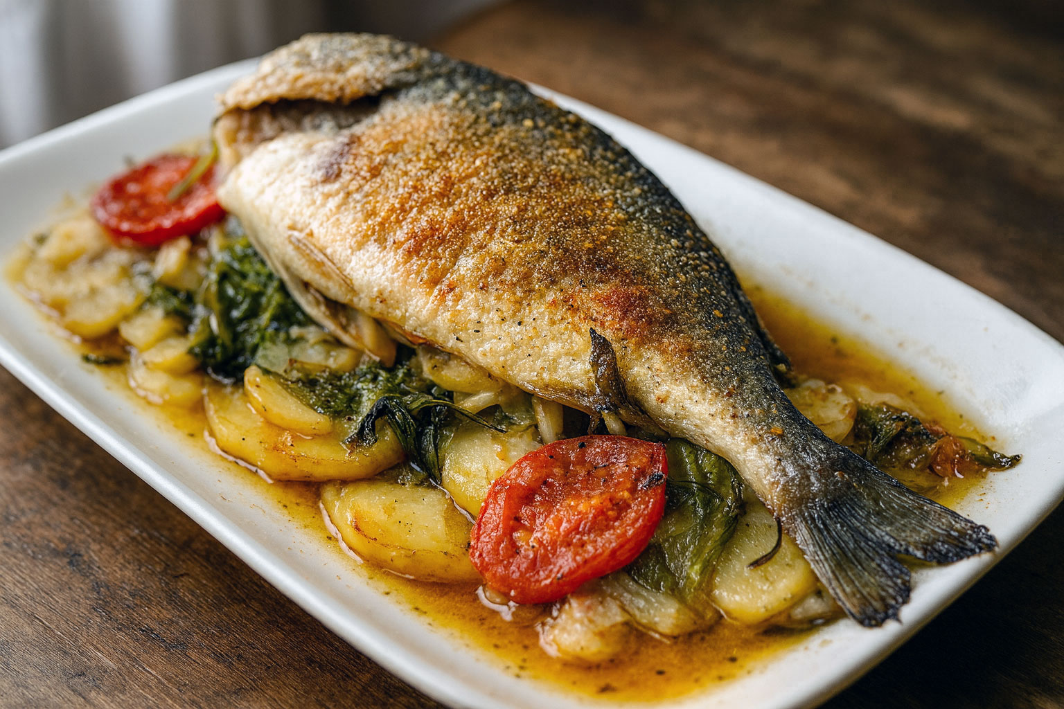 Imagen de pescado a la mallorquina elaborado en casa